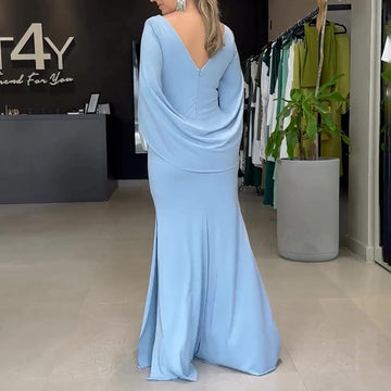 Summer Round Collar Small Shawl Design Dress Slim Height Waist Skirt